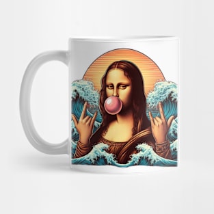 Mona Lisa Water Wave Retro Mug